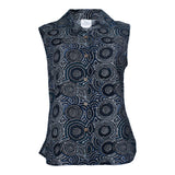 Bamboo Women's Sleeveless Shirt Aboriginal Design - Mina Mina