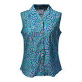 Bamboo Womens Sleeveless Shirt Aboriginal Design - Brush Tail Possum