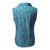 Bamboo Womens Sleeveless Shirt Aboriginal Design - Brush Tail Possum Back View