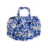 Beach Bag  Zip Up- Blue Hibiscus