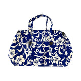 Beach Bag Zip Up - Dark Blue Hibiscus
