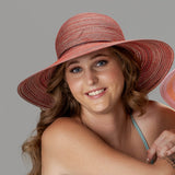 Bermuda Capeline Wide Brim Summer Hat in Latte, Sienna, Black/White, Denim