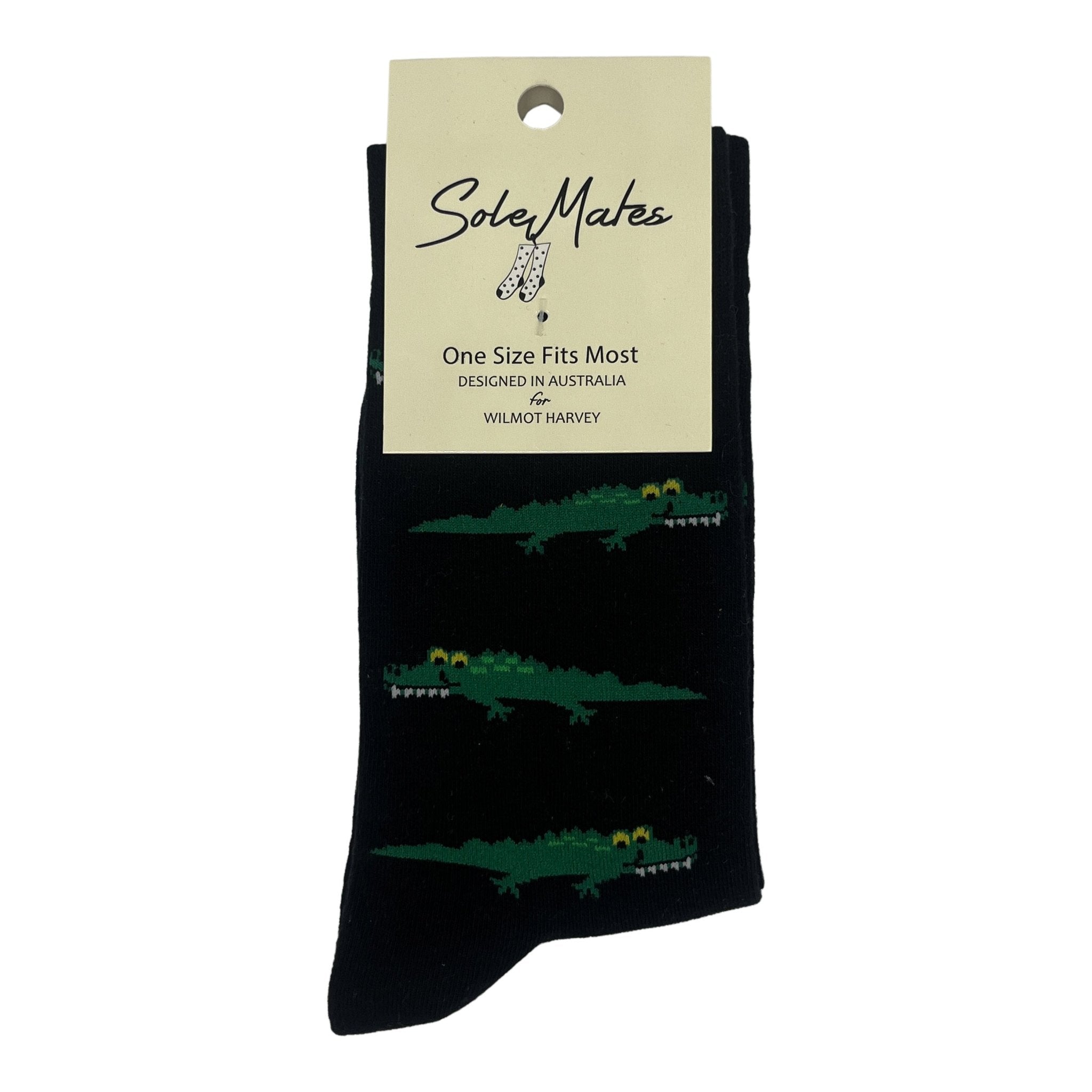 Black Crocodile Socks