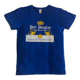 Blue Port Douglas men's souvenir t-shirt with “Where You’d Rather Be” text and Great Barrier Reef graphic
