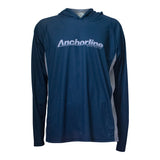 Men's Fishing Shirt Blue Hoodie- Crayfish