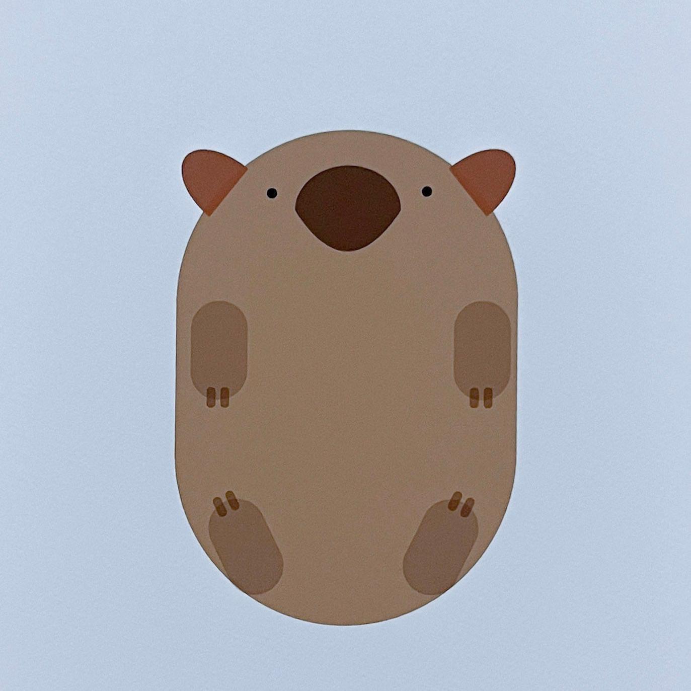 Geometric Wombat A4 Print