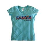 I Snorkled The Great Barrier Reef Port Douglas T-Shirt - Light Blue/Green