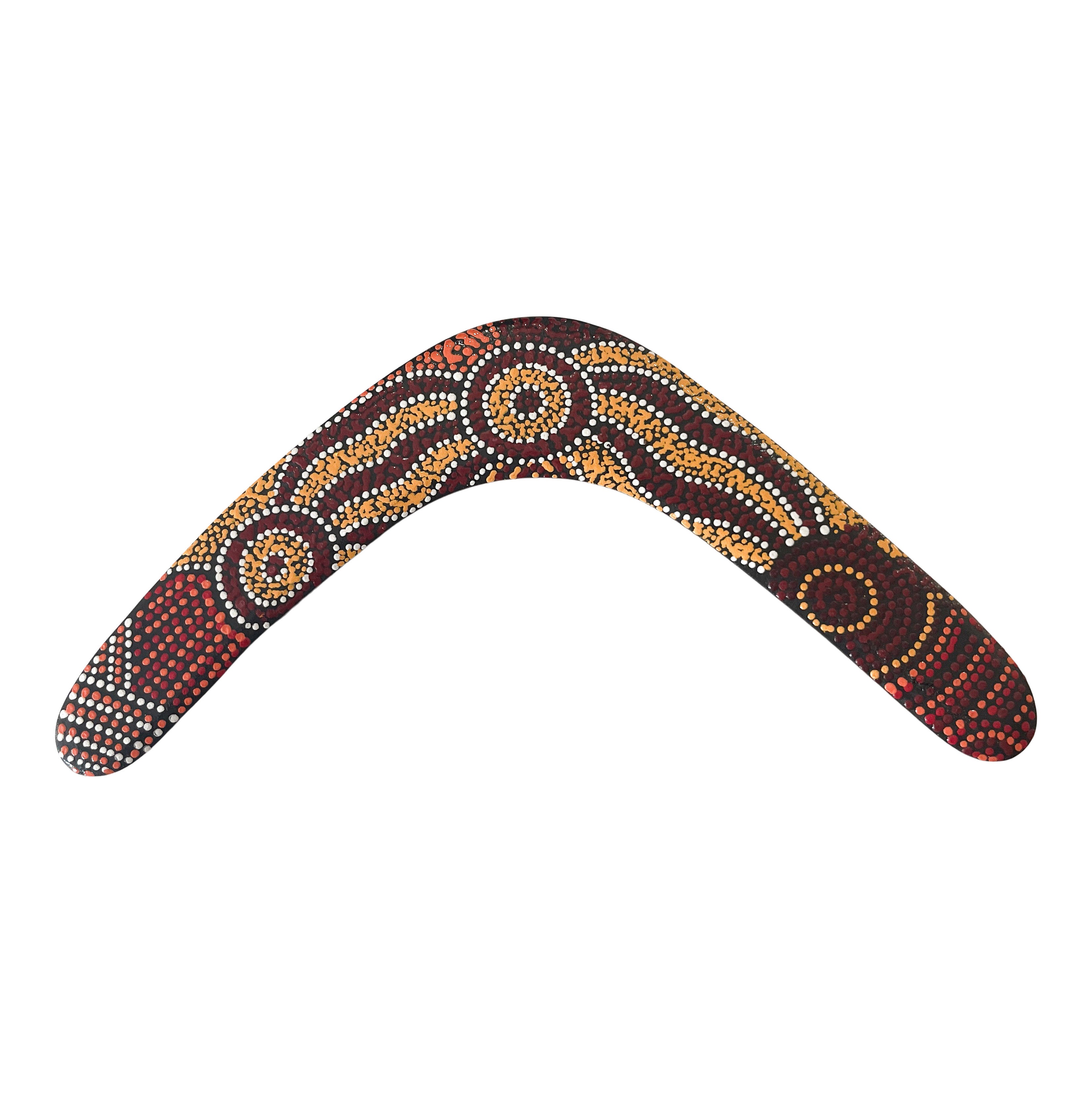 Boomerang - by Aboriginal Artist Alison Munti Riley