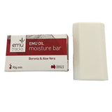 Emu Oil moisture bar with packaging on a white background