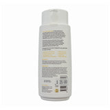 Back label of the emu tracks mild shampoo a white bottle with directions, ingredients and pricing on a white background