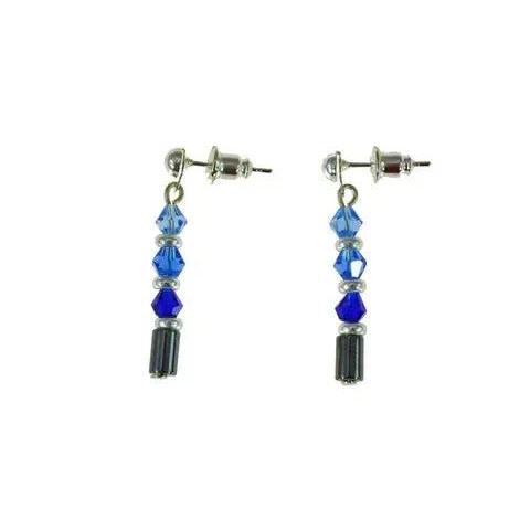 Iron Ore Blue Drop Earrings
