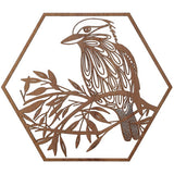 Laughing Kookaburra – Australian Timber Hexagon Wall Art