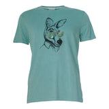 Men's Green Port Douglas Souvenir T-Shirt With A Kangaroo Wearing Reflective Sunglasses