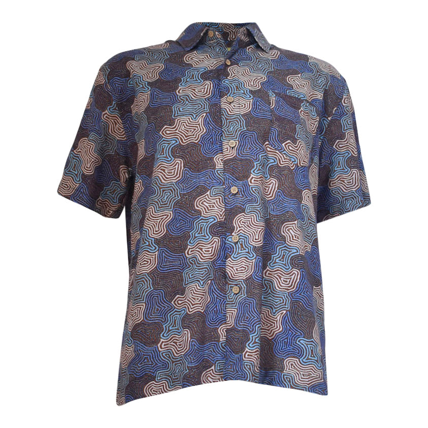 Men’s Short Sleeve Bamboo Shirt – Warna Jukurrpa