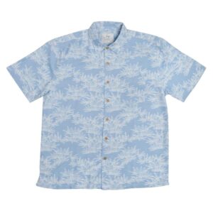 Men's Light Blue Bamboo Shirt - Leaf Blue