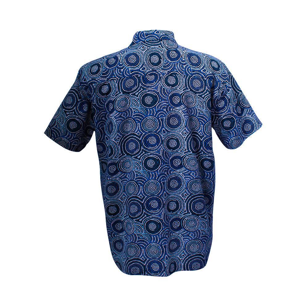 Bamboo Men's Shirt Aboriginal Art - Mina Mina