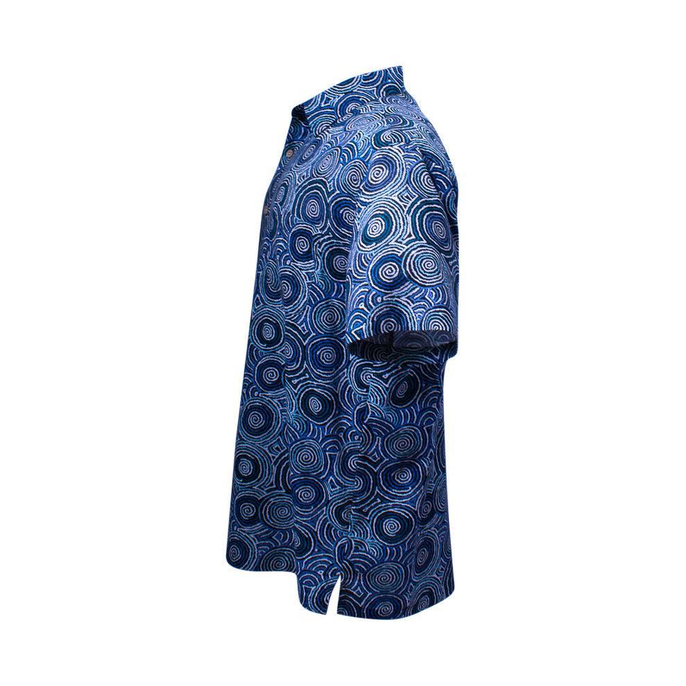 Bamboo Men's Shirt Aboriginal Art - Mina Mina