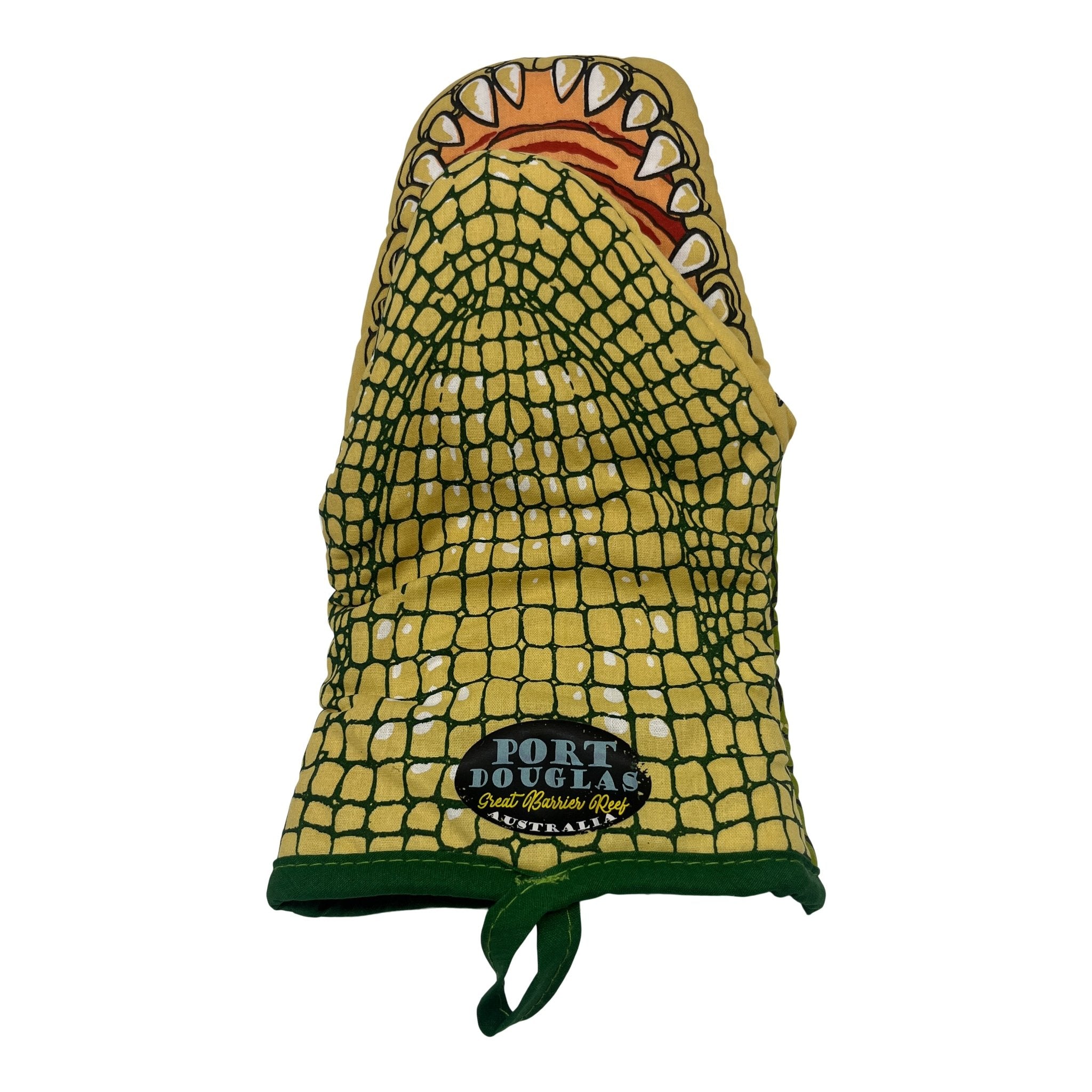Port Douglas Crocodile  Oven Glove - Back View