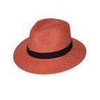 Carolina Fedora Hat in Marsala & Lime