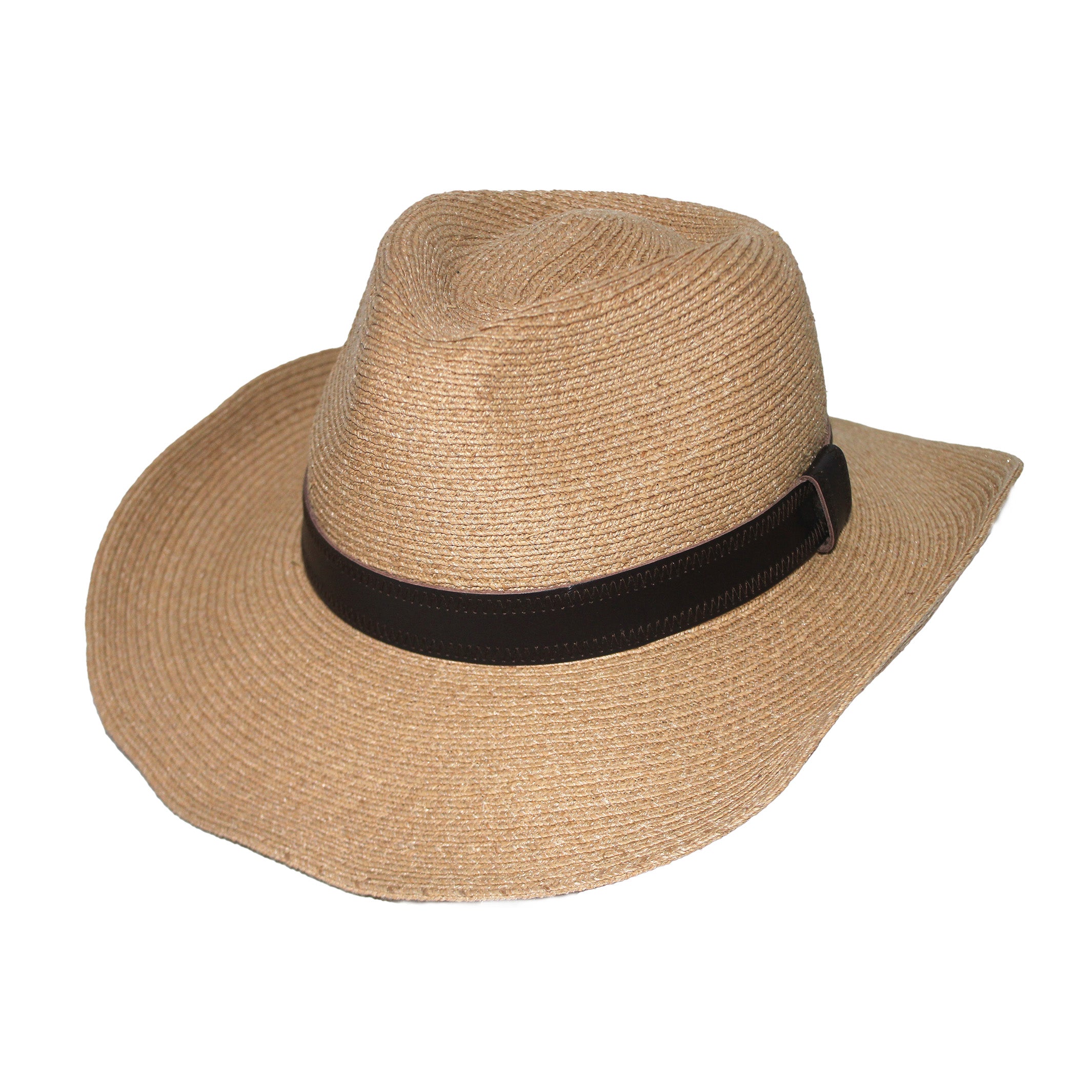 Sandon Raffia Braid Cowboy Hat in Pink & Natural