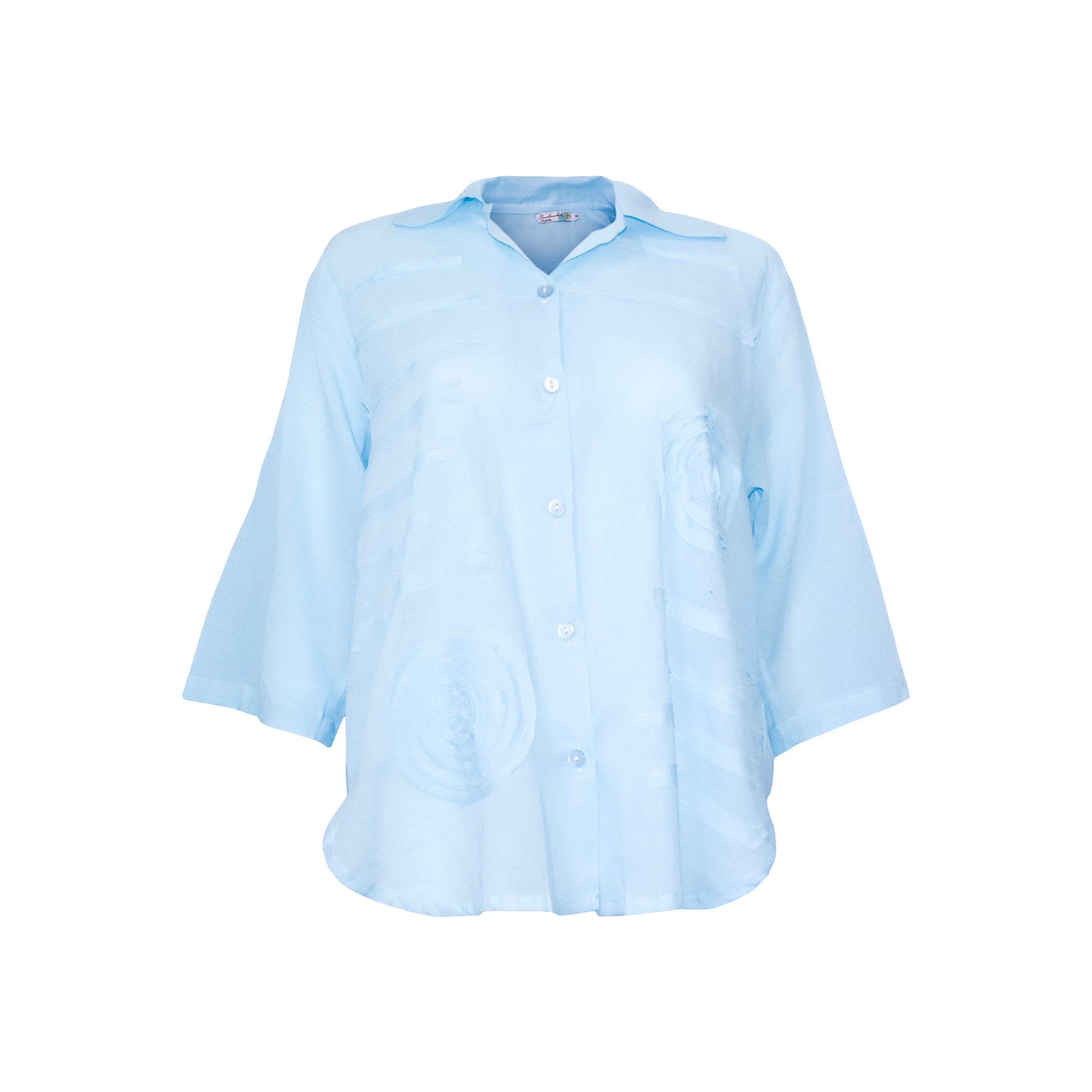 Lilly Shirt in Raspberry, White & Light Blue