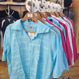Lilly Shirt - White, Pink or Aqua