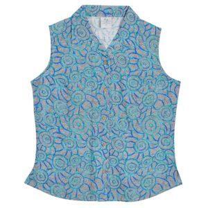 Bamboo Women's Shirt Sleeveless Aboriginal Art - Bush Tail Possum
