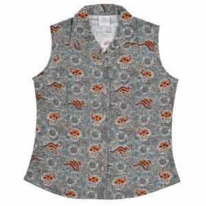 Bamboo Women's Shirt Sleeveless Aboriginal Art - Nguru