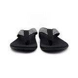 Premium Bling Orthotic Thongs - Black