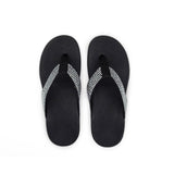 Premium Bling Orthotic Thongs - Black