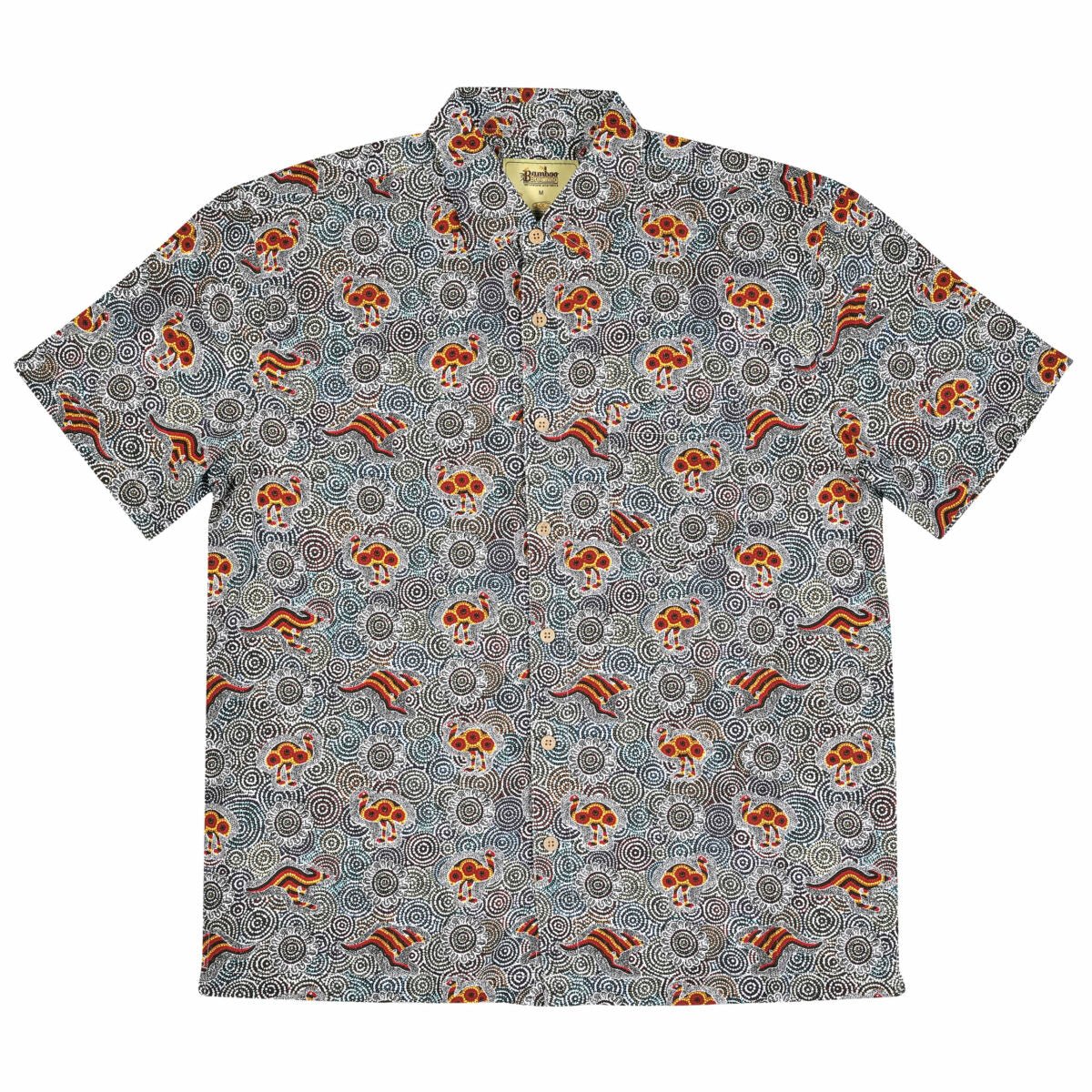 Bamboo Men's Shirt Aboriginal Art - Nguru
