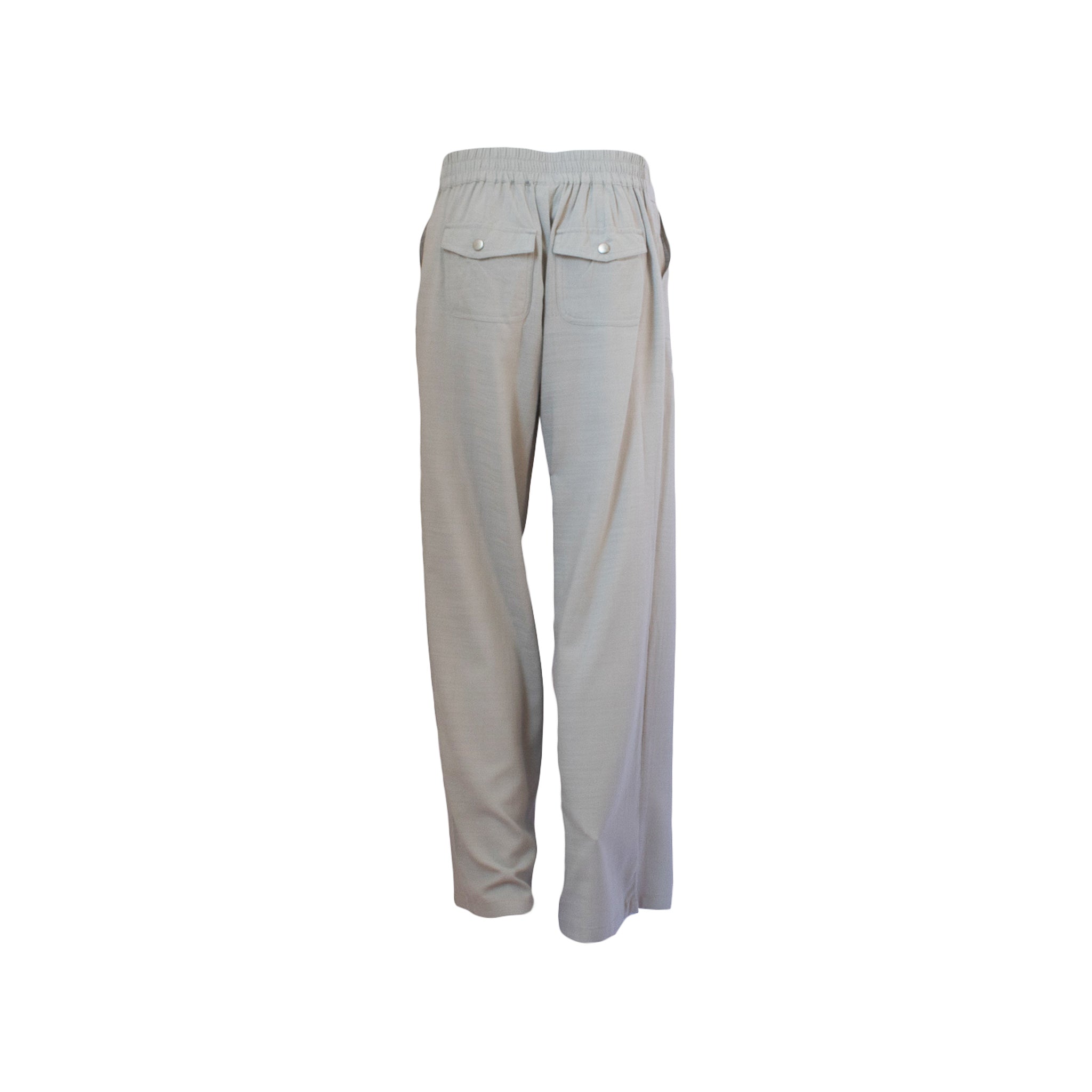 Bamboo Womens Beach Pants - Pewter Back View