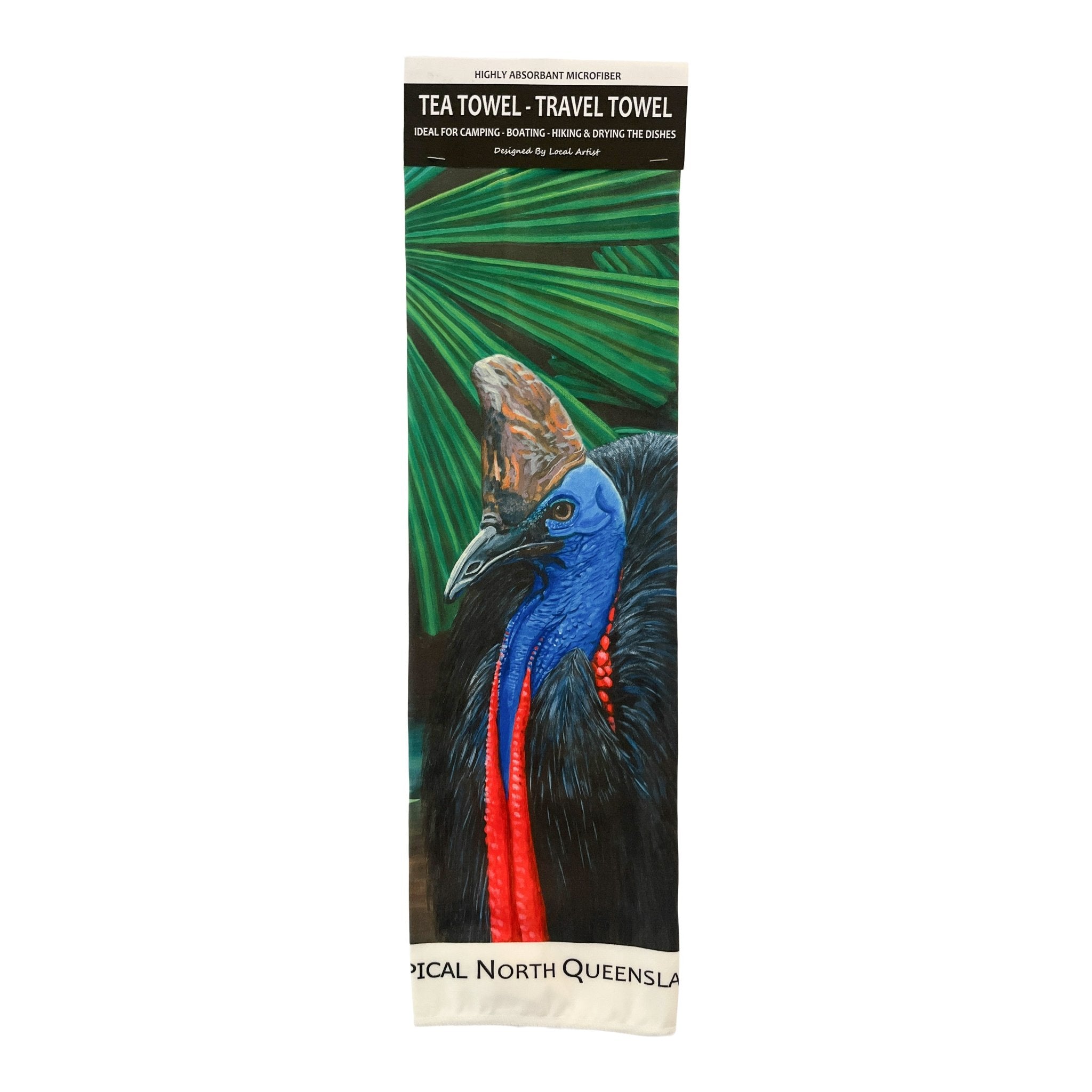 Cassowary Microfibre Tea Towel / Travel Towel