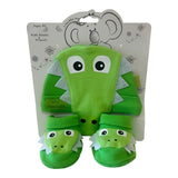 Crocodile Baby Hat and Booties Set
