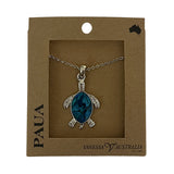 Paua Shell Turtle Necklace