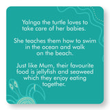 Turtle With Green Trim Aboriginal Design Bib