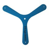 Blue TriMagic three-bladed sports boomerang for kids, made of lightweight, unbreakable polymer.