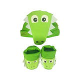 Crocodile Baby Hat and Booties Set