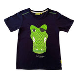 Crocodile Snap Souvenir Port Douglas Print T-Shirt - Navy
