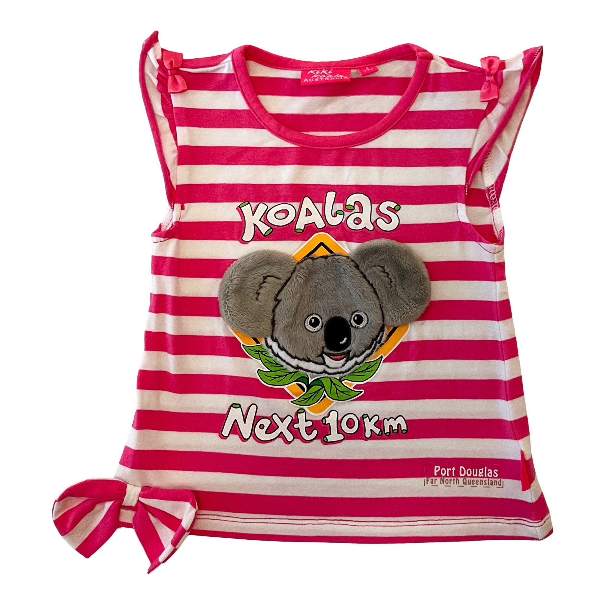 Koalas Next 10km Souvenir T-Shirt - Red & White Stripes